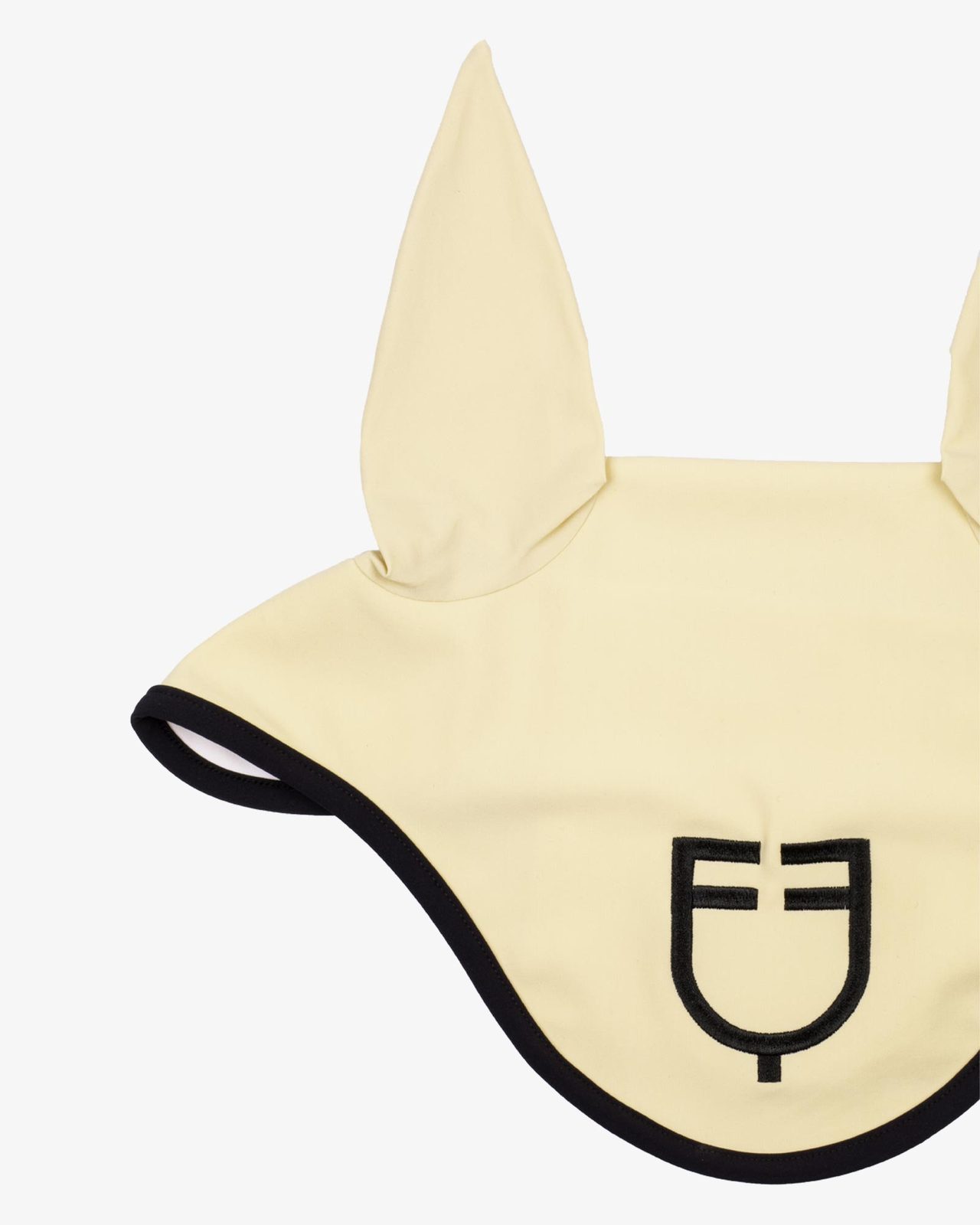 Black line edition fly veil in stretch material