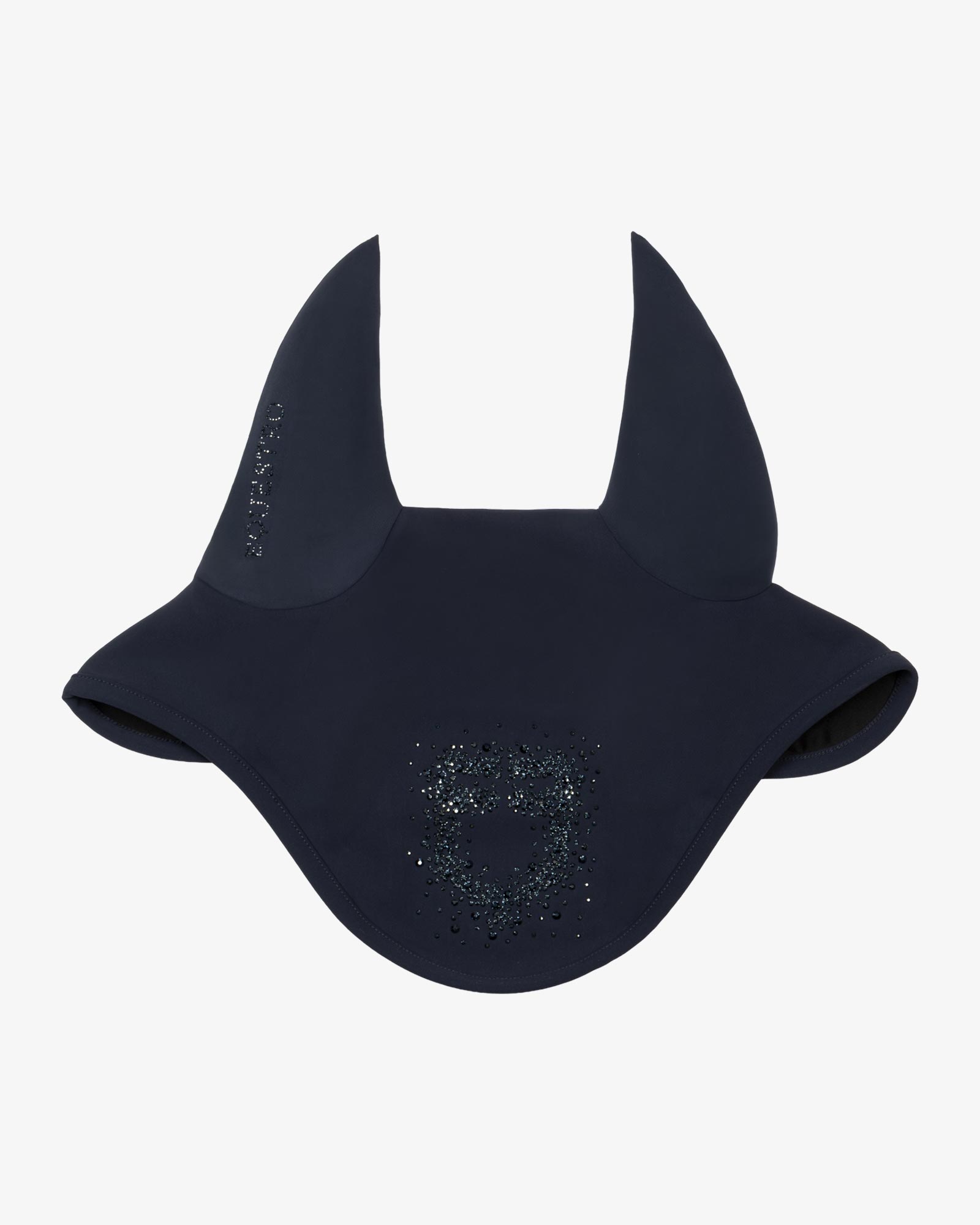 Fly veil in technical fabric with rhinestone logo