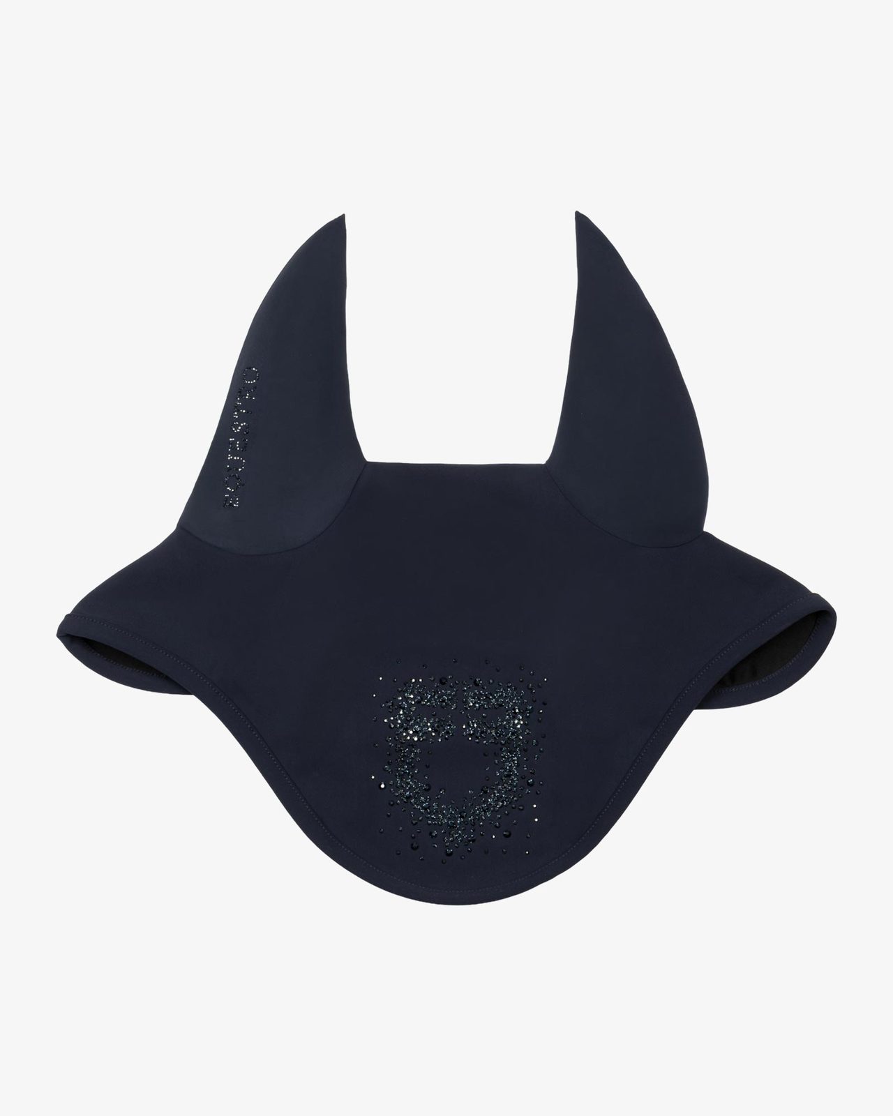 Fly veil in technical fabric with rhinestone logo