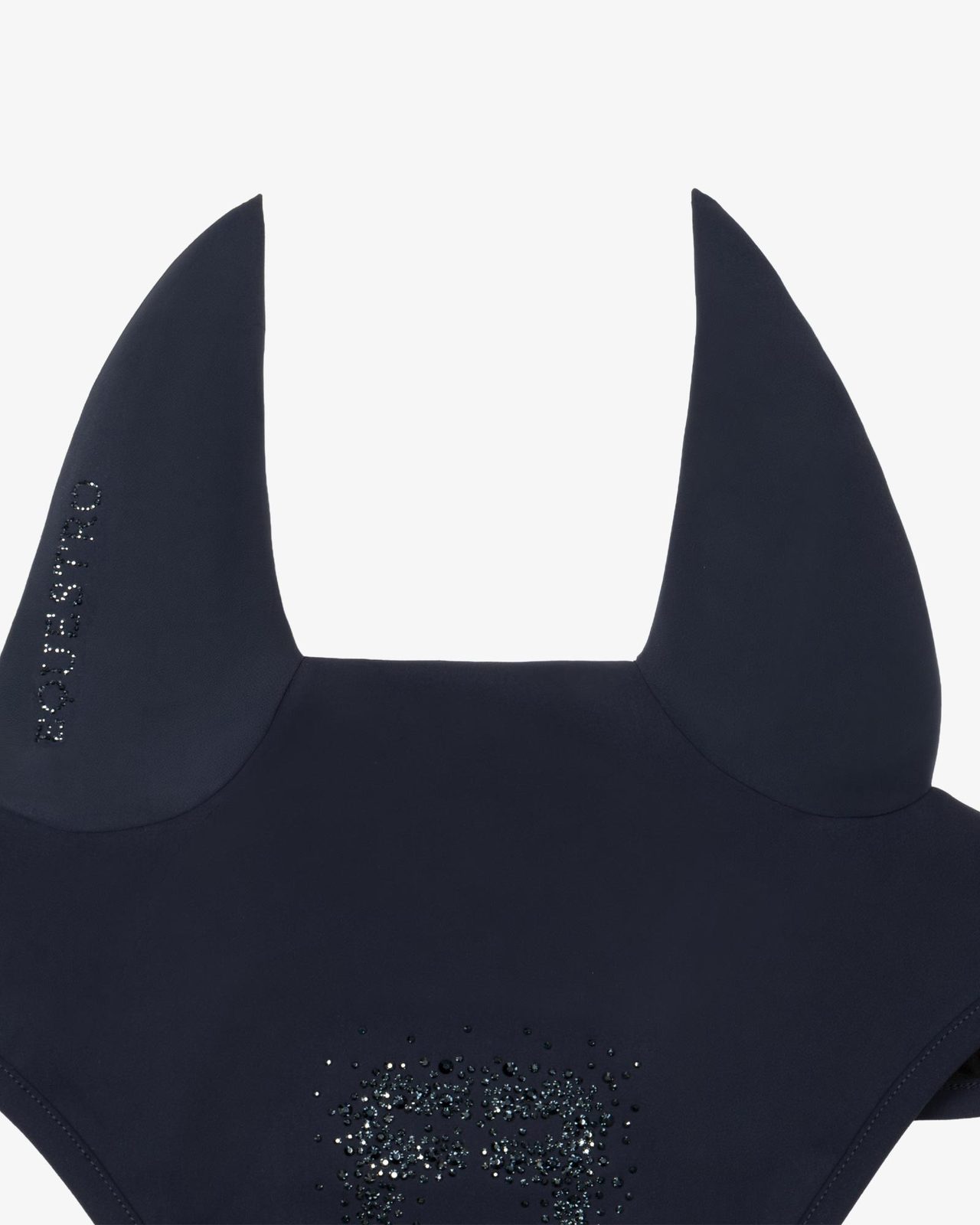Fly veil in technical fabric with rhinestone logo