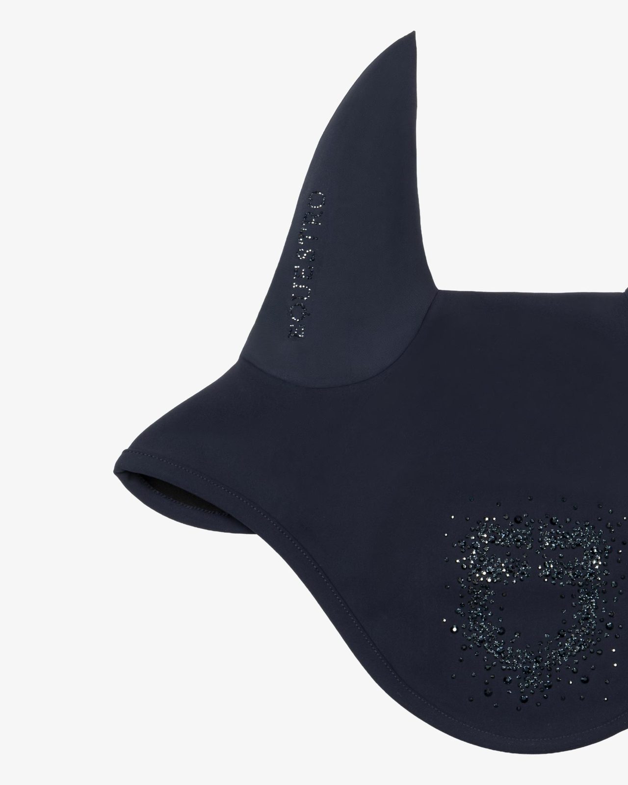 Fly veil in technical fabric with rhinestone logo