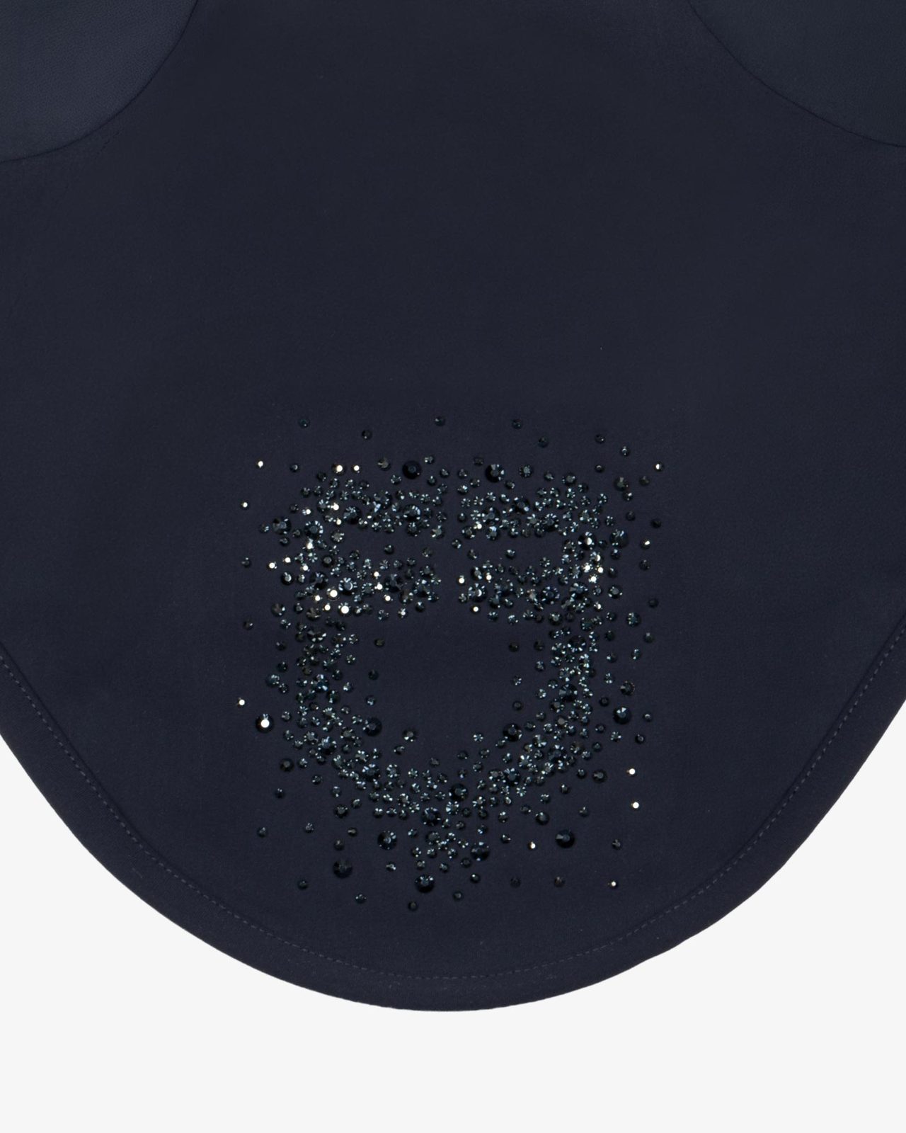 Fly veil in technical fabric with rhinestone logo