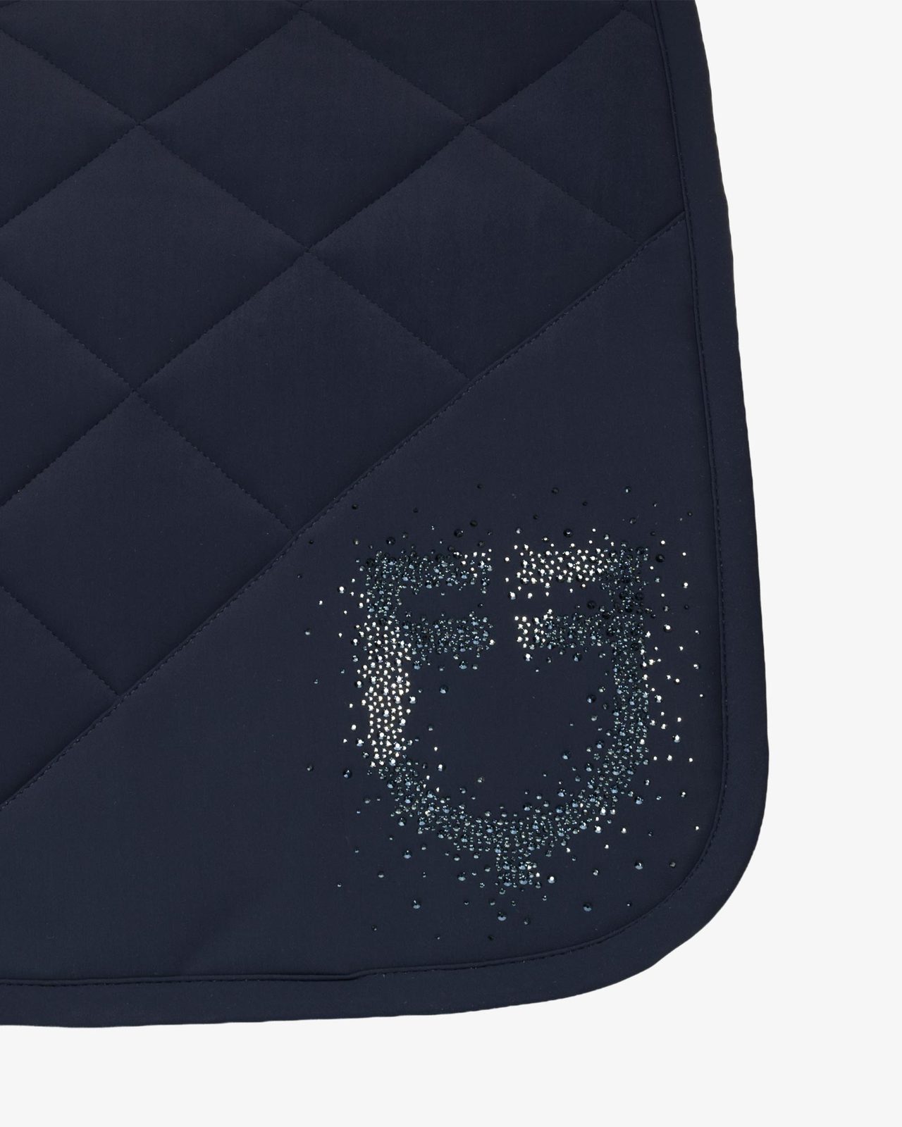 Dressage saddle pad with rhinestone logo