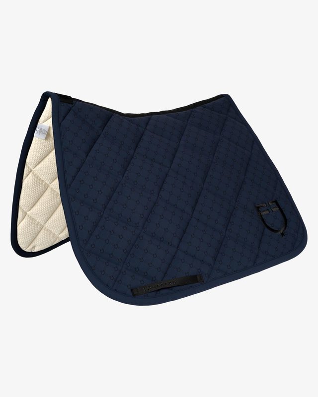 Dressage saddle pad with monogram print