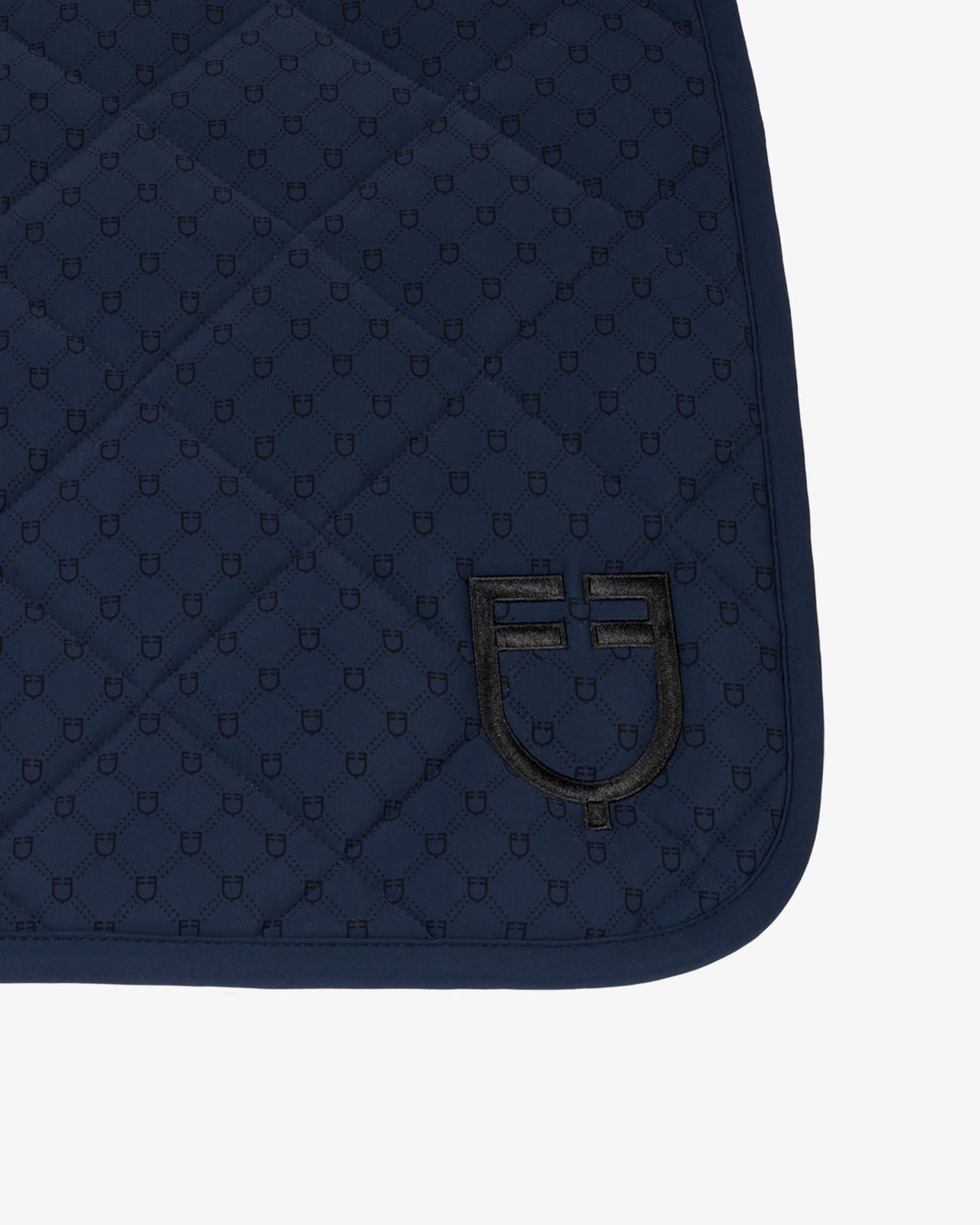 Dressage saddle pad with monogram print