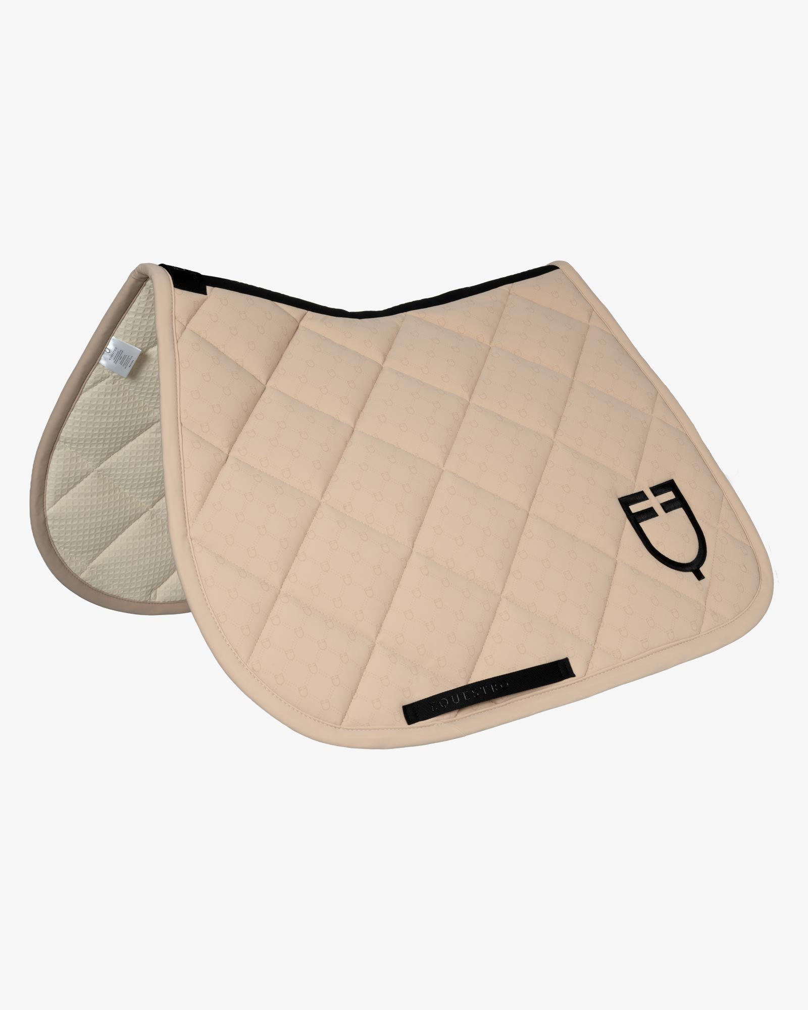 Jumping saddle pad with monogram print
