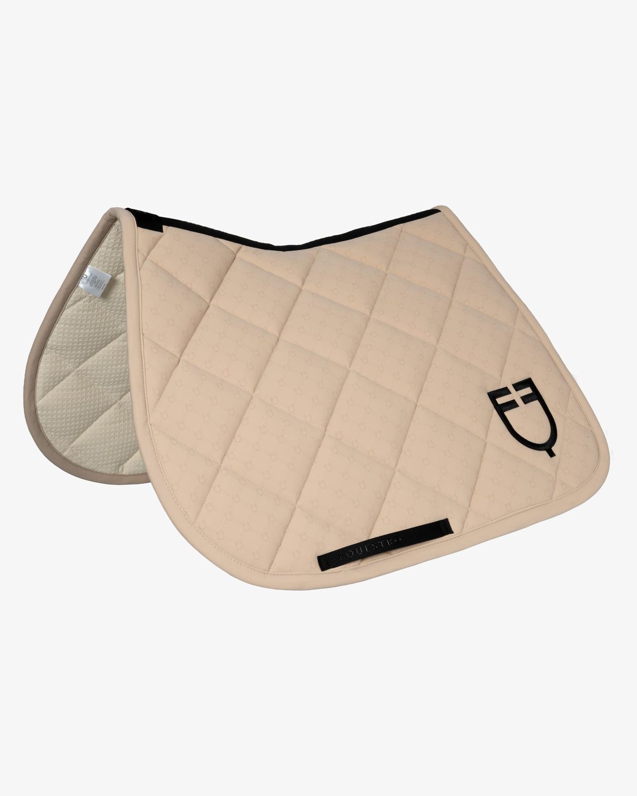 Jumping saddle pad with monogram print