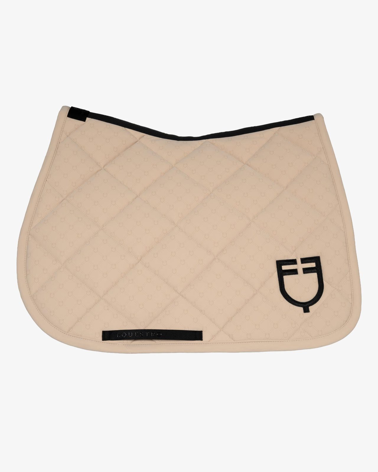 Jumping saddle pad with monogram print