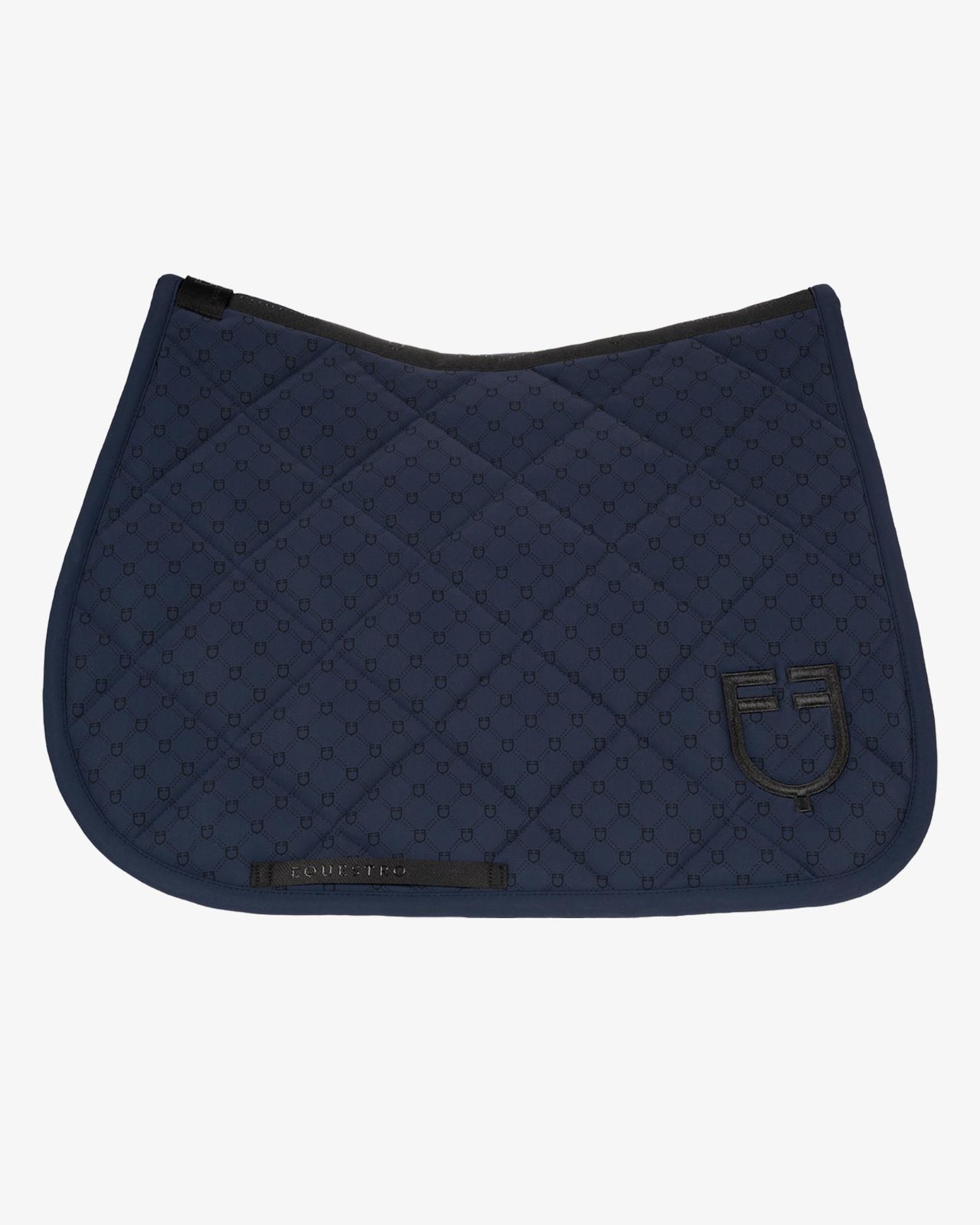 Jumping saddle pad with monogram print
