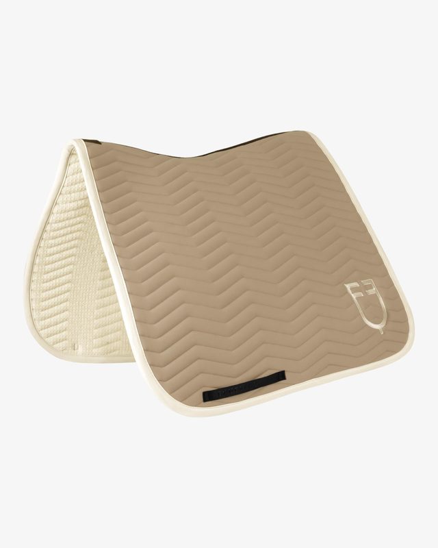 Wave Quilting dressage saddle pad in technical fabric