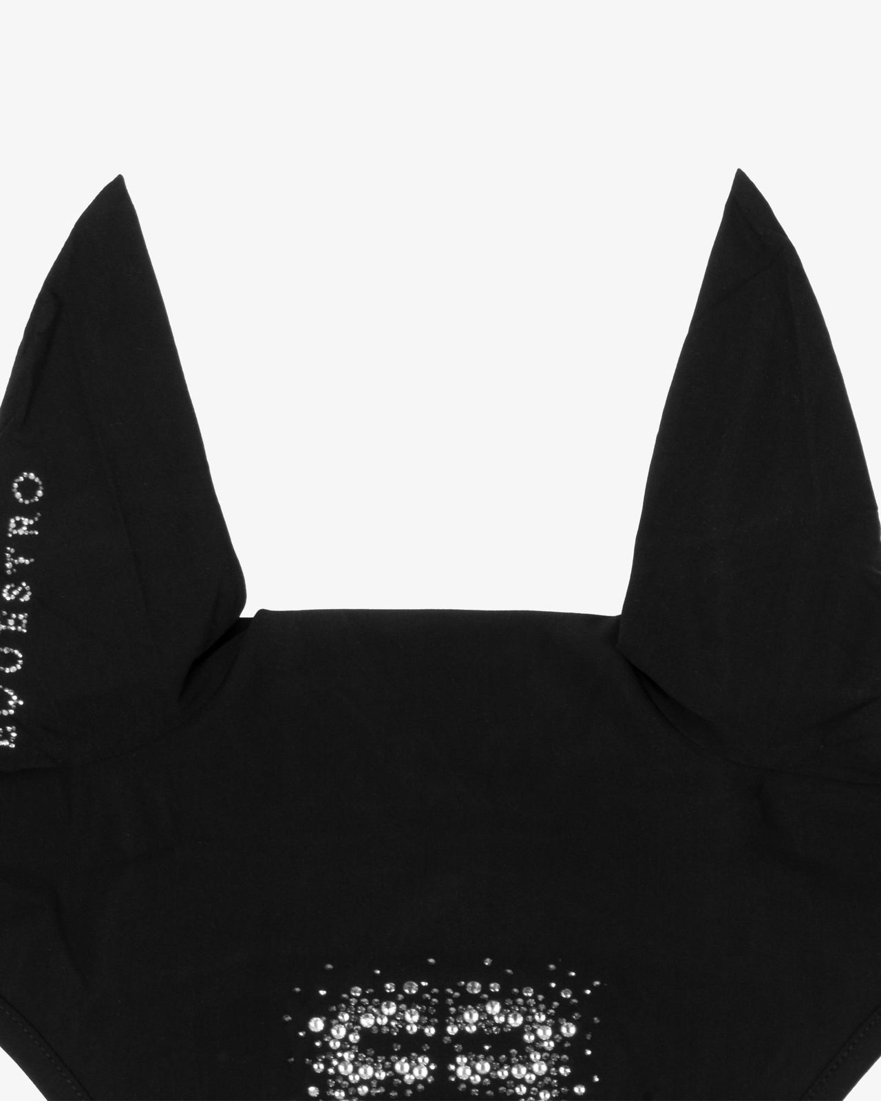 Fly veil in technical fabric with rhinestone logo
