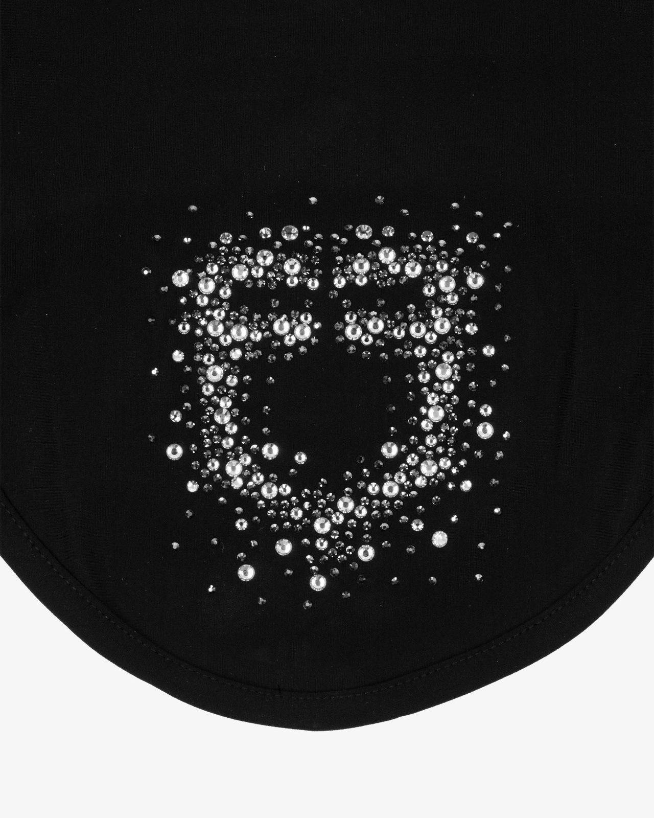 Fly veil in technical fabric with rhinestone logo