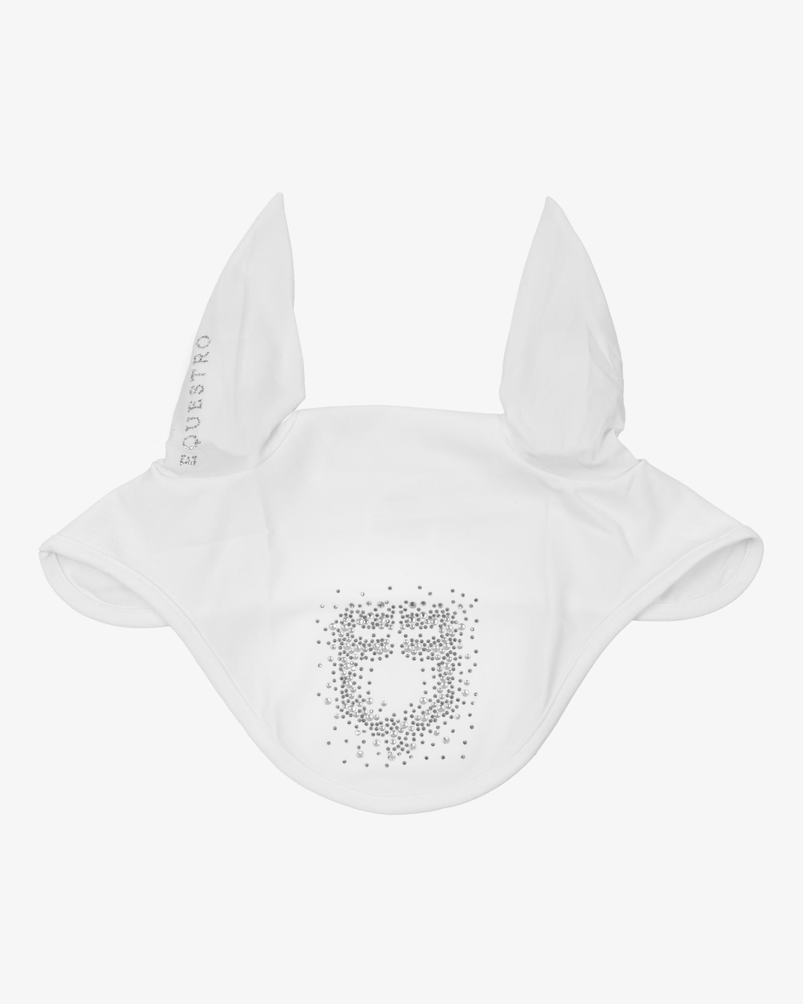Fly veil in technical fabric with rhinestone logo