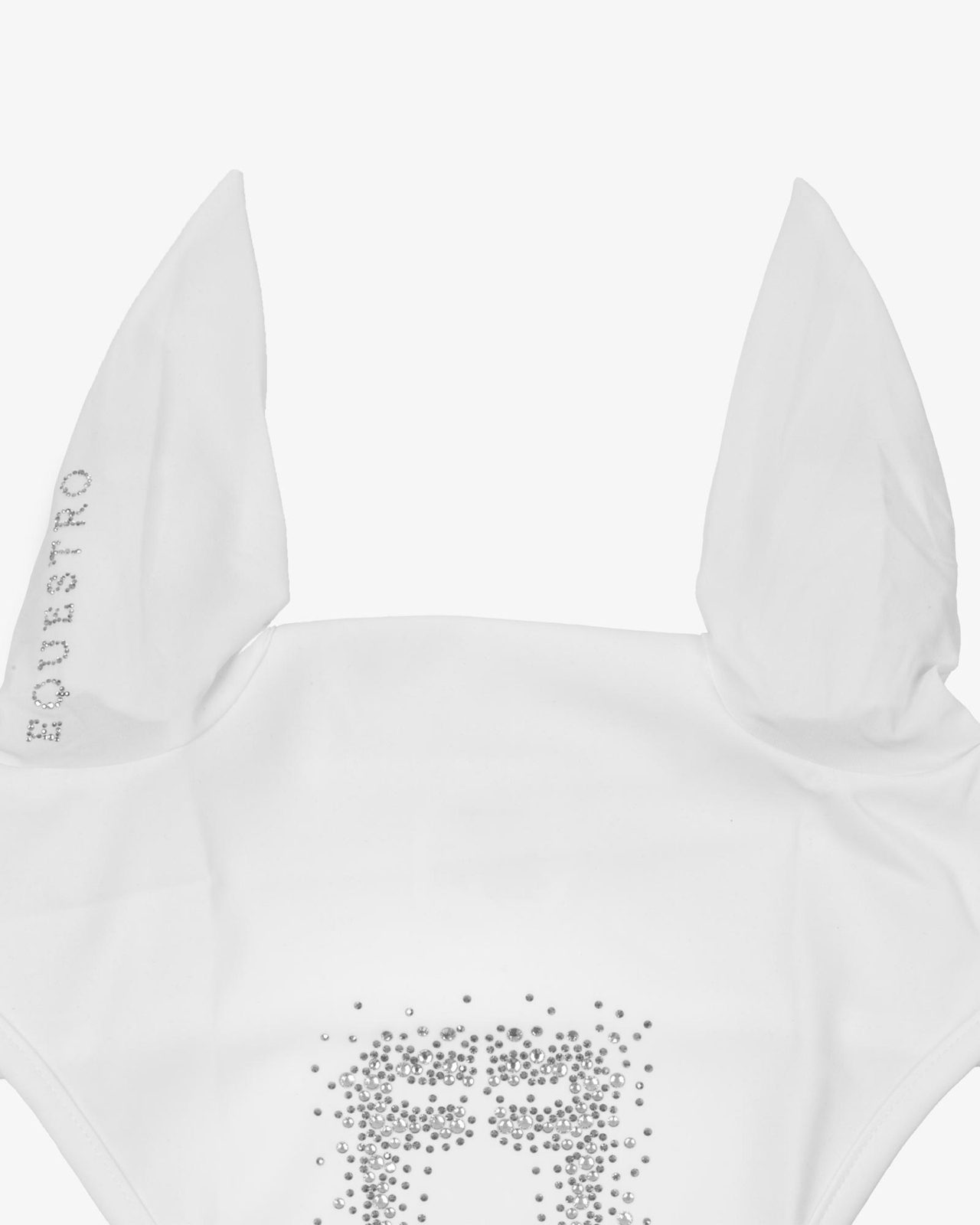 Fly veil in technical fabric with rhinestone logo