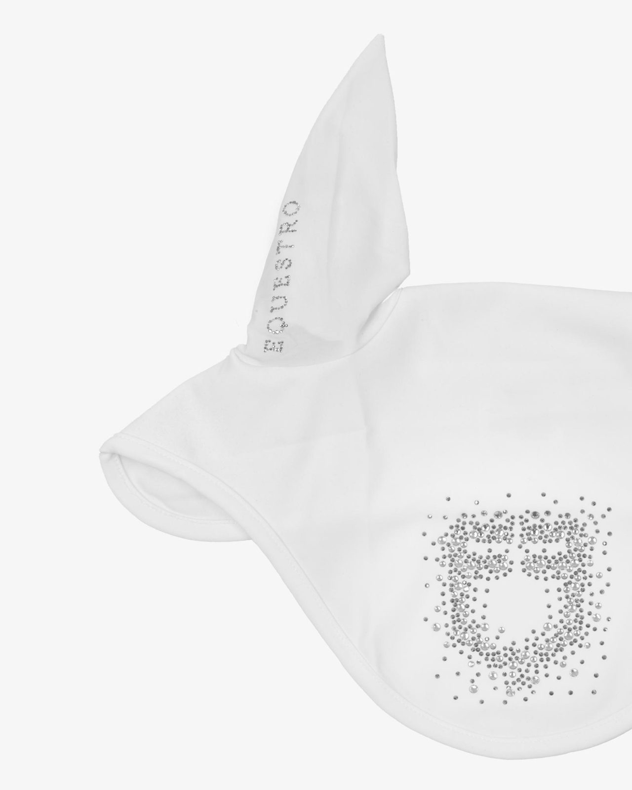 Fly veil in technical fabric with rhinestone logo