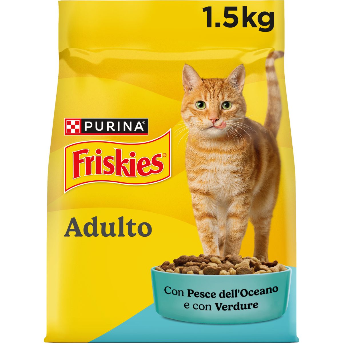 PURINA FRISKIES® Adult con Pesce dell'Oceano e con Verdure 