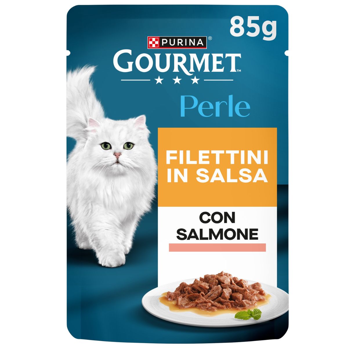 GOURMET® Perle Gatto Filettini in Salsa con Salmone