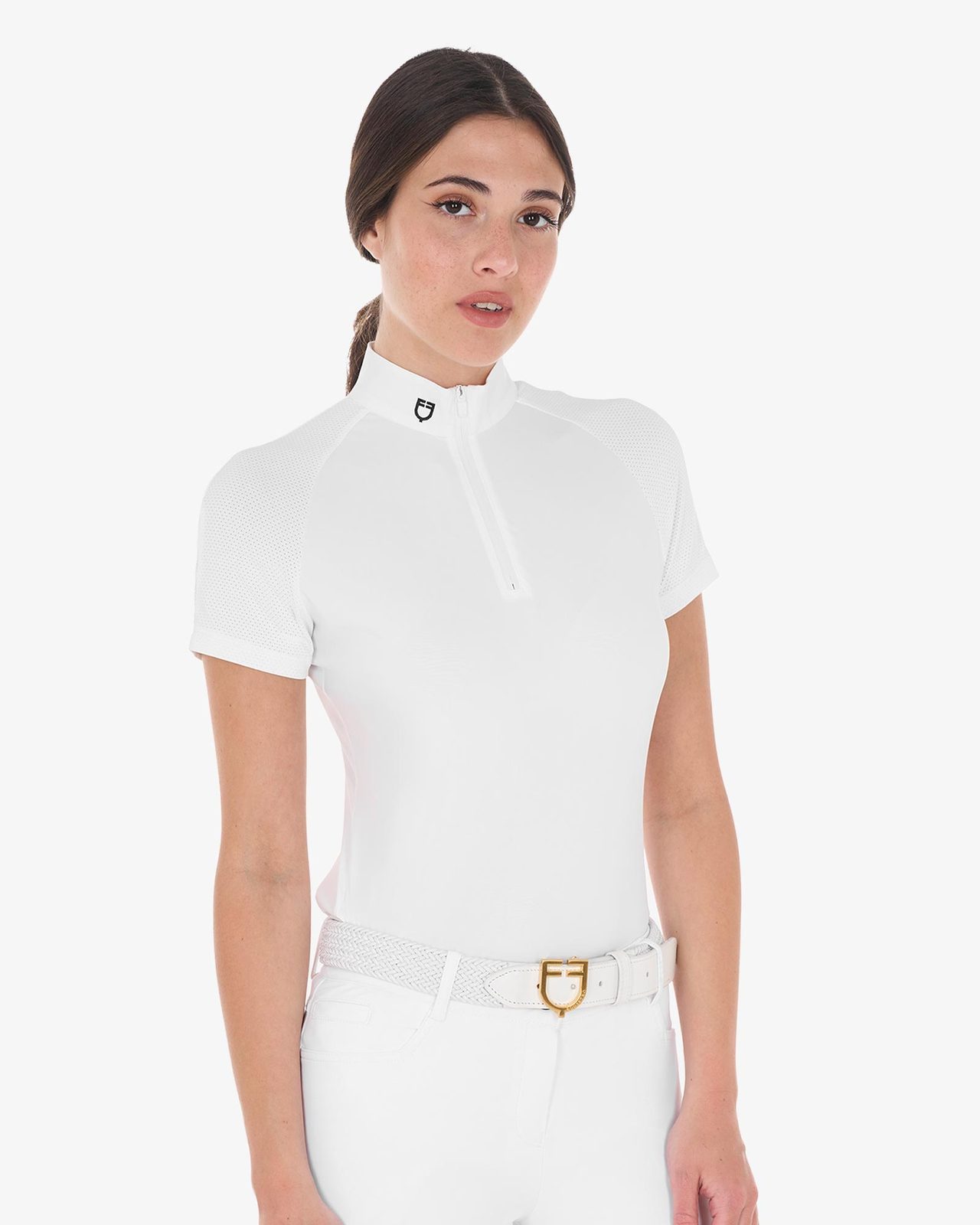 Polo donna da concorso slim fit elasticizzata