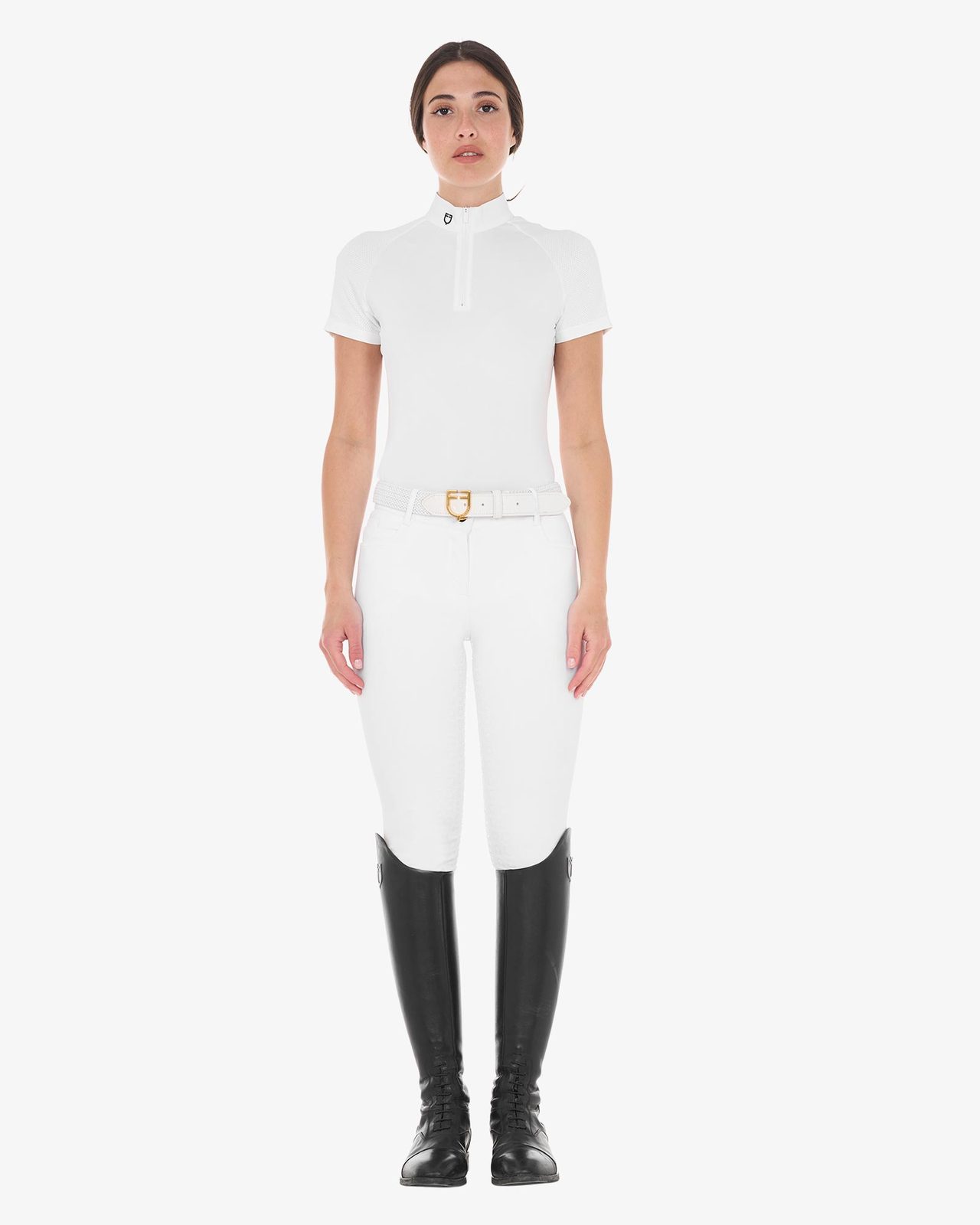 Polo donna da concorso slim fit elasticizzata