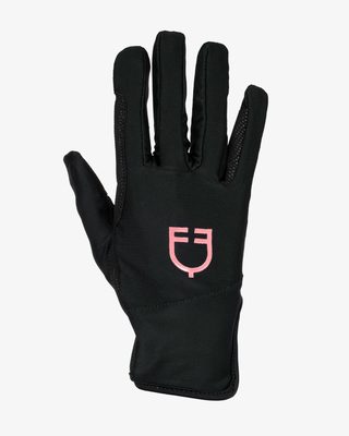 Guanti donna in speciale tessuto in elastan con logo