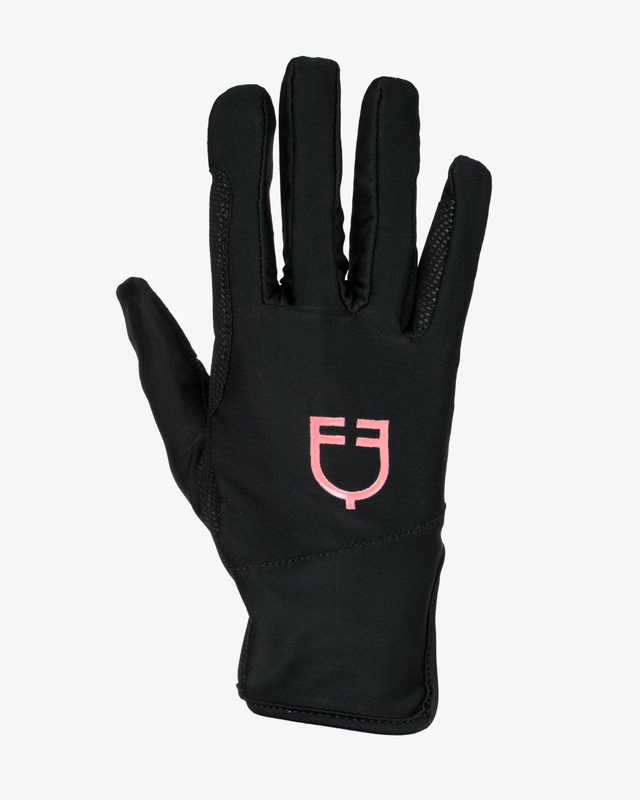 Guanti donna in speciale tessuto in elastan con logo
