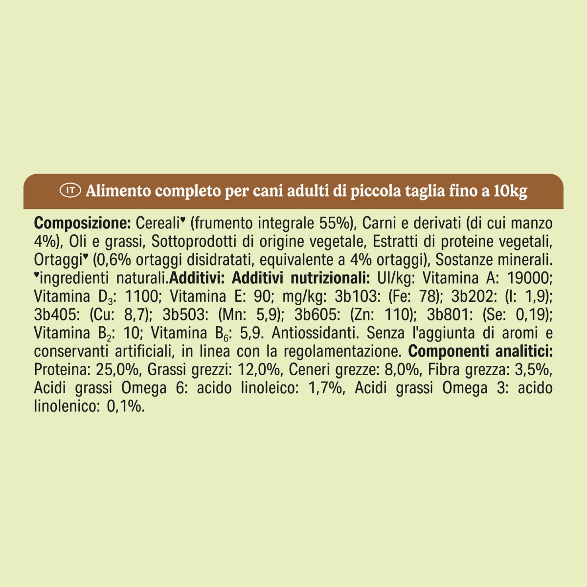 PURINA FRISKIES® Mini Menu crocchette per cani di piccola taglia con Manzo e Verdure in confezione da 1,5kg