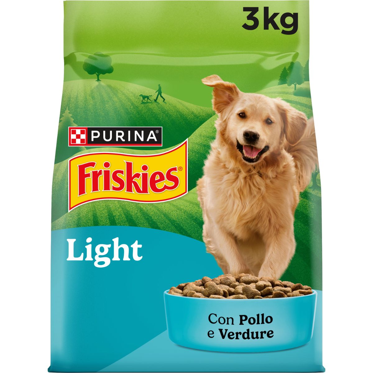 FRISKIES® Light crocchette per cani con Pollo e Verdure in confezione da 3kg