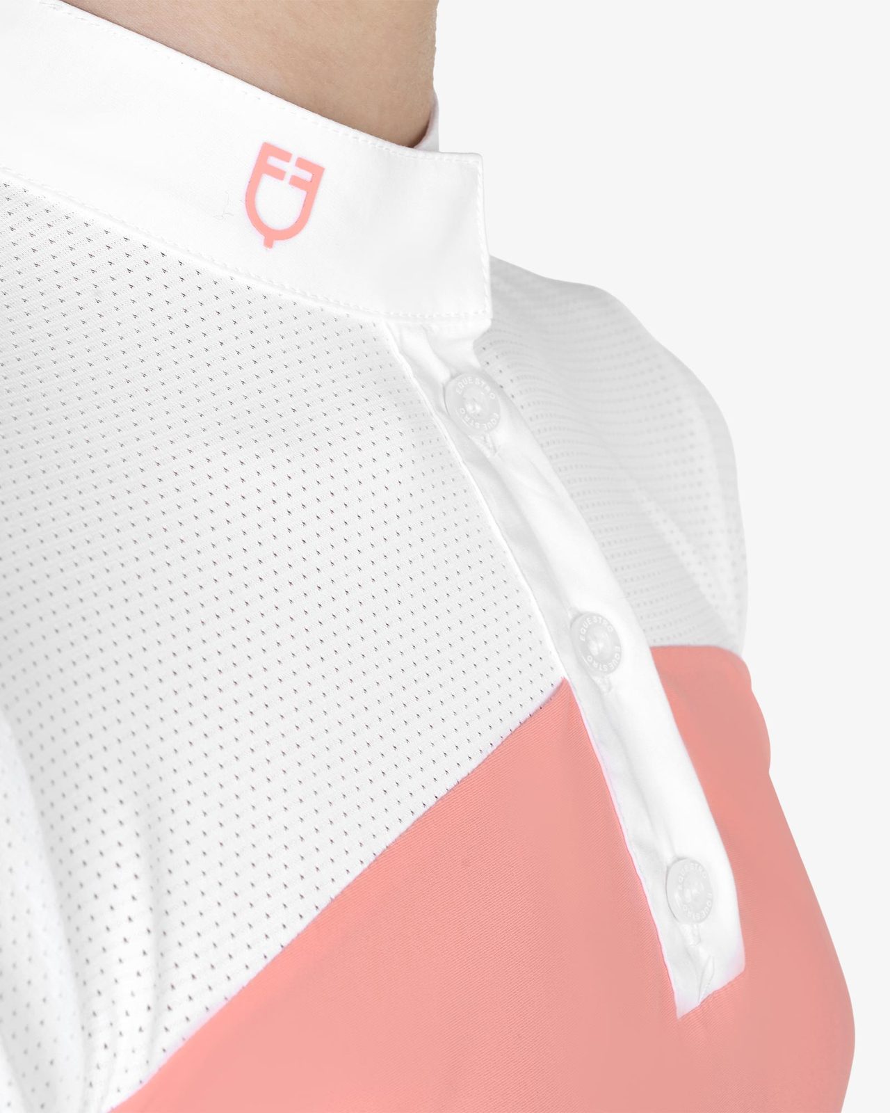 Polo bambina da concorso slim fit tessuto traforato