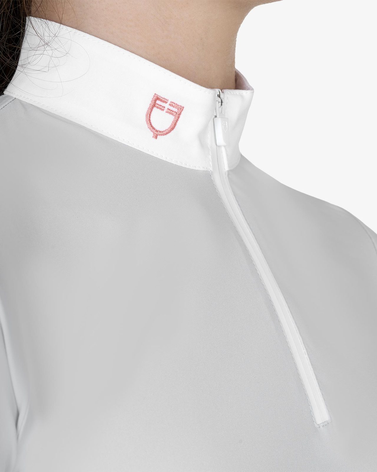 Polo bambina da concorso slim fit con zip