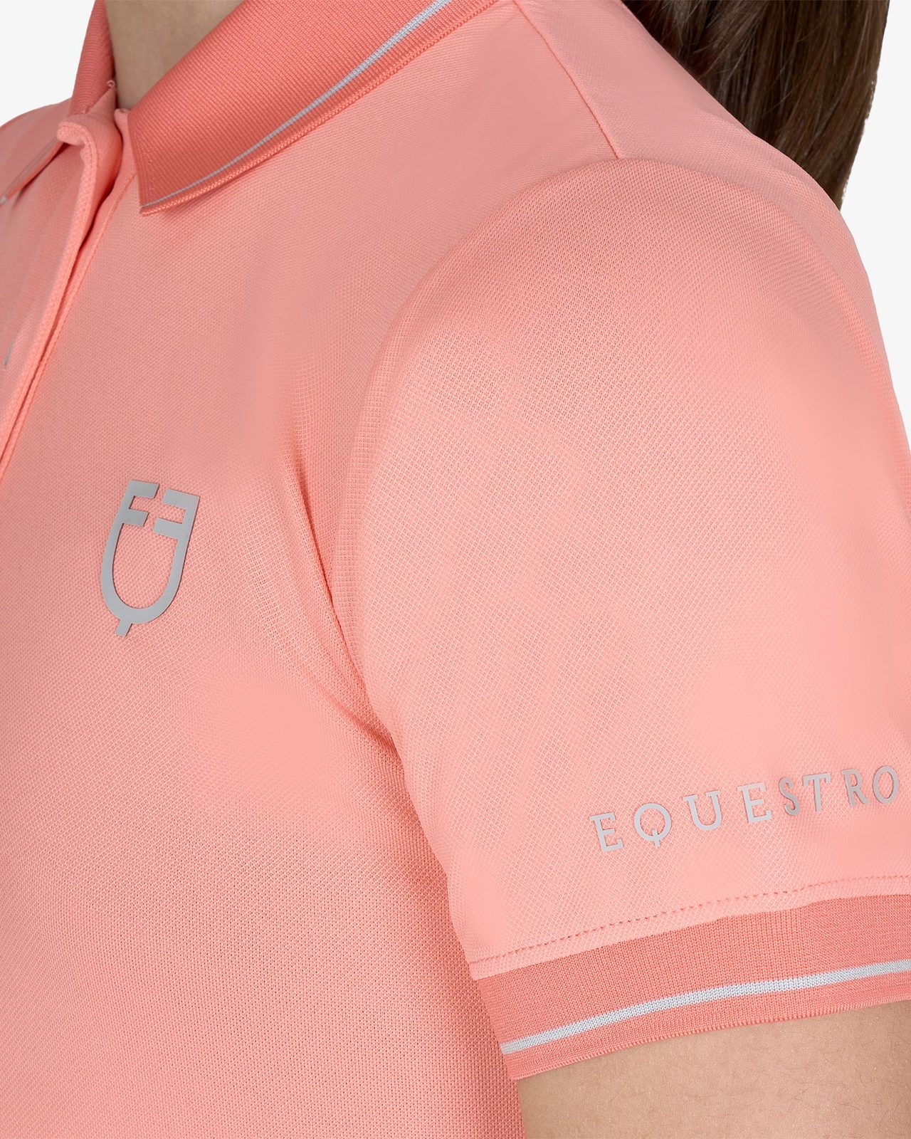 Kids' slim fit polo shirt in antibacterial technical fabric