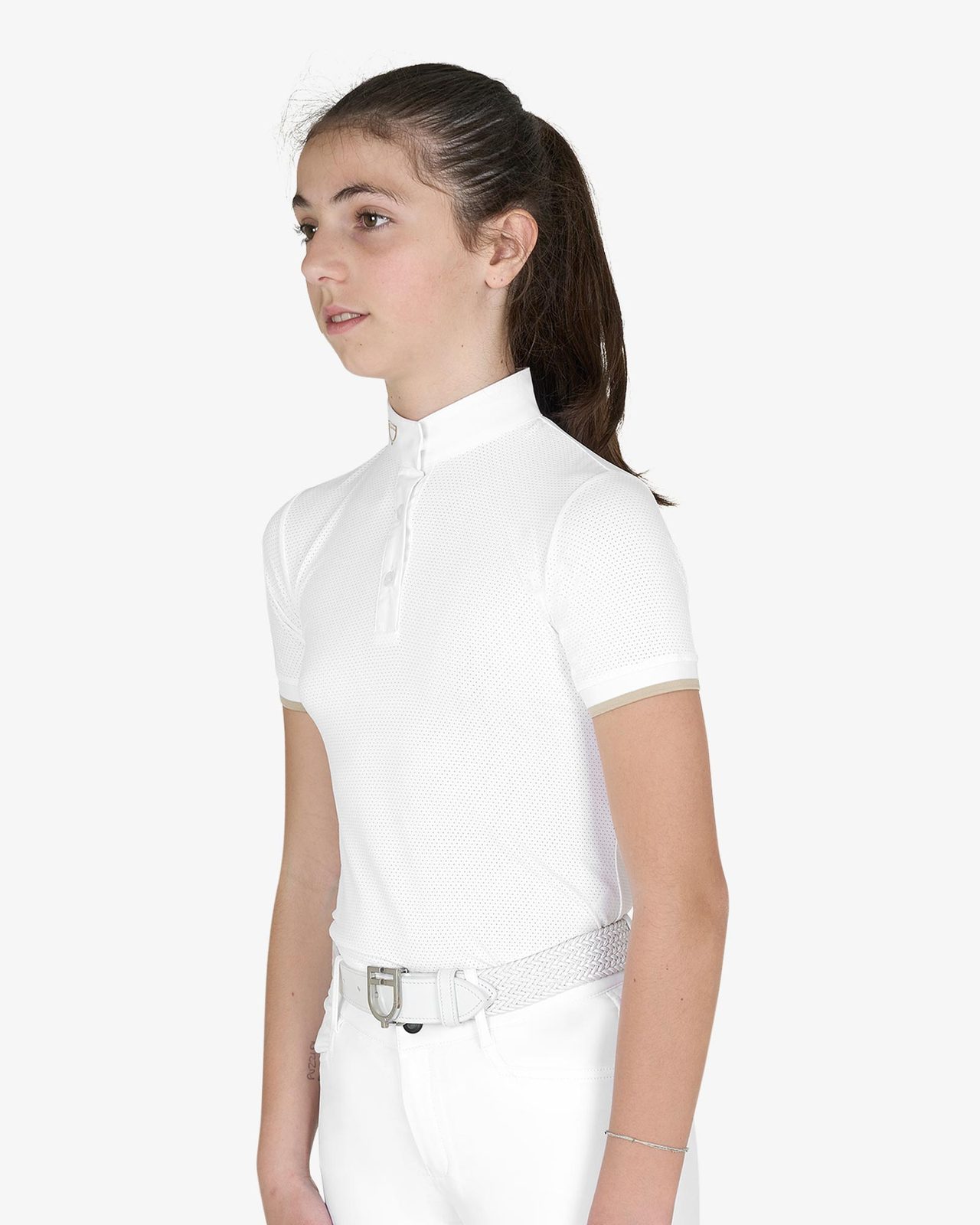 Polo bambina da concorso slim fit traspirante