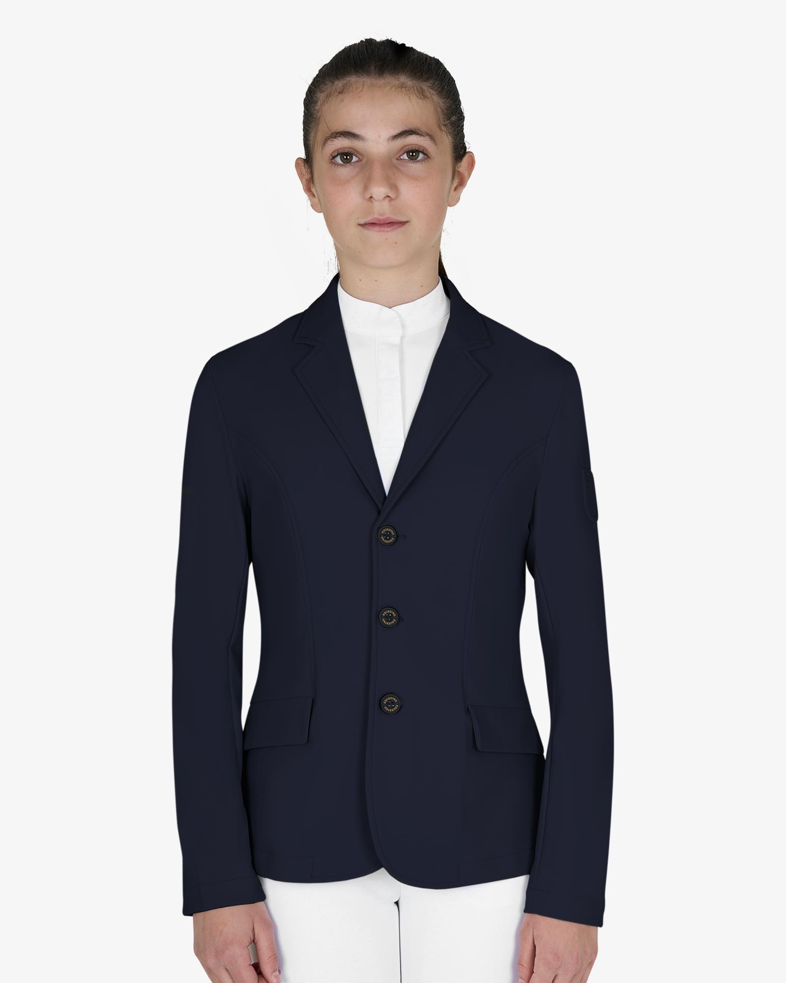 Kids' slim fit three button competition jacket