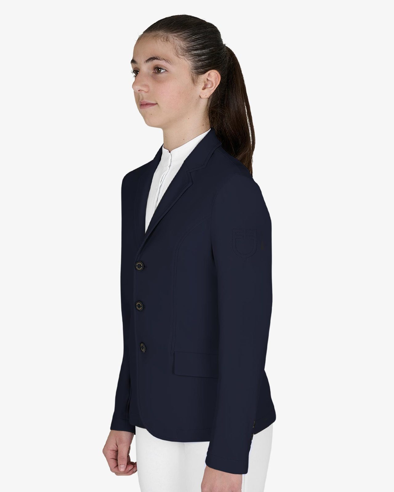 Kids' slim fit three button competition jacket