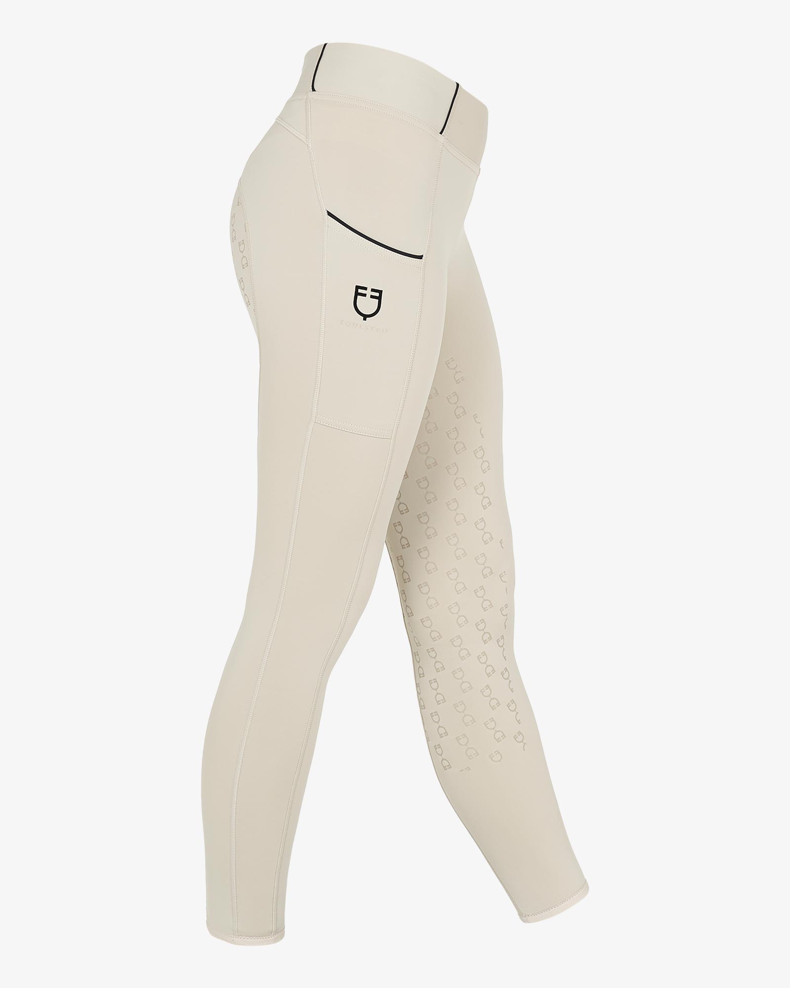 Leggins bambina slim fit grip con logo
