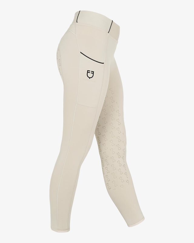 Girls' slim fit grip leggings with logo