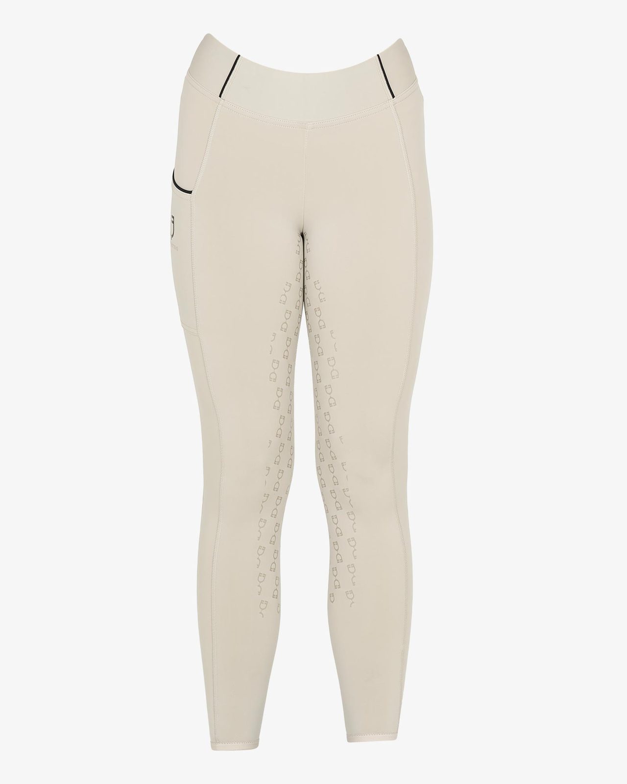 Leggins bambina slim fit grip con logo