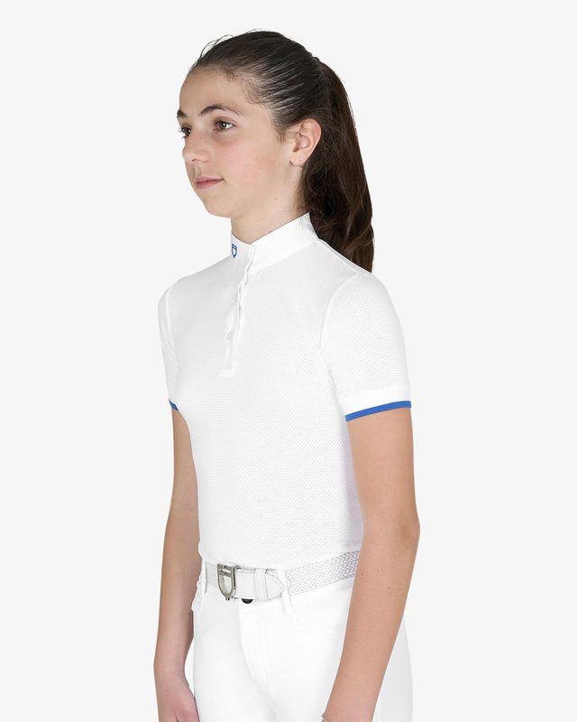 Girls' slim fit breathable competition polo shirt