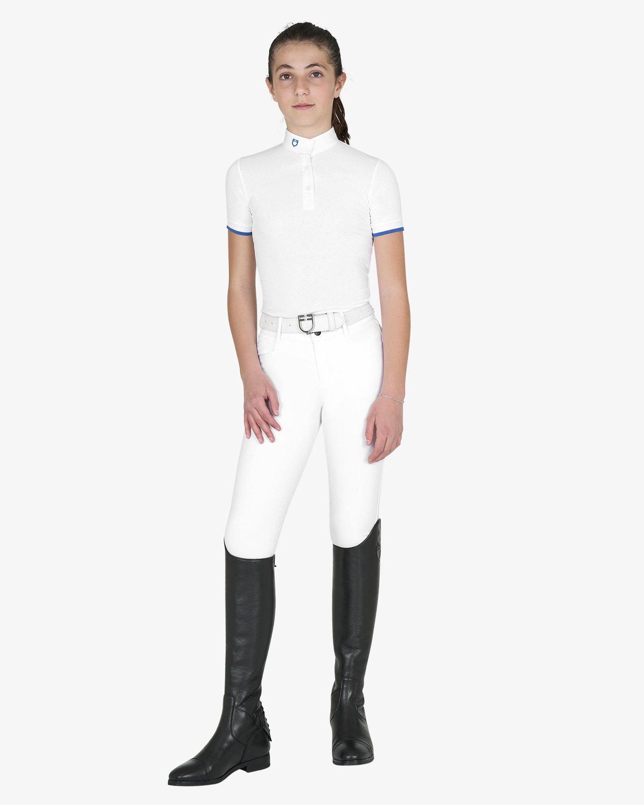 Polo bambina da concorso slim fit traspirante
