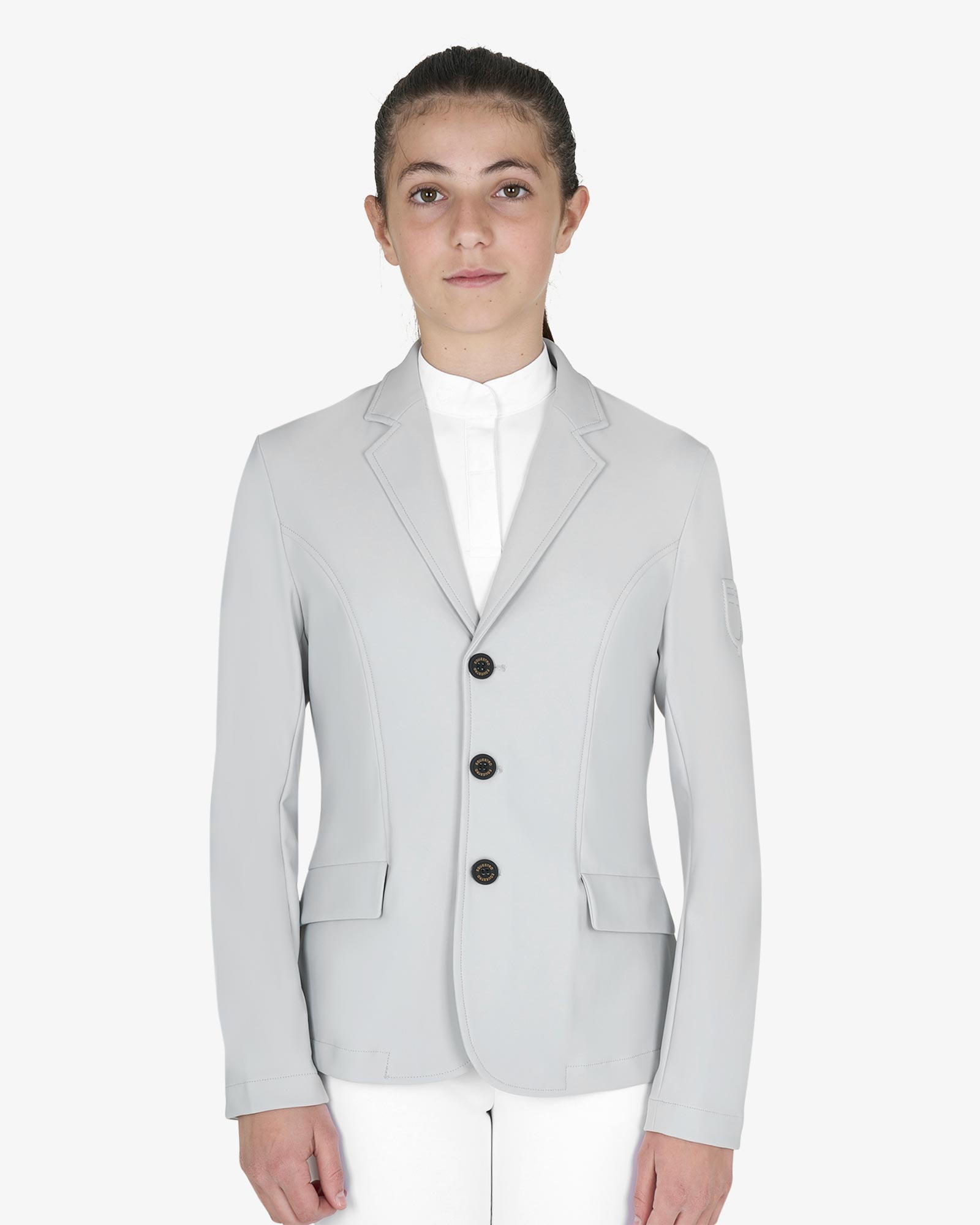 Kids' slim fit three button competition jacket