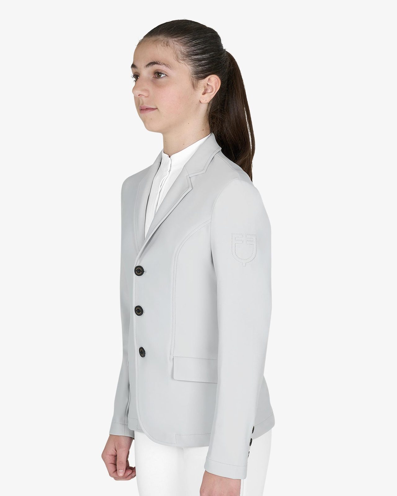 Kids' slim fit three button competition jacket