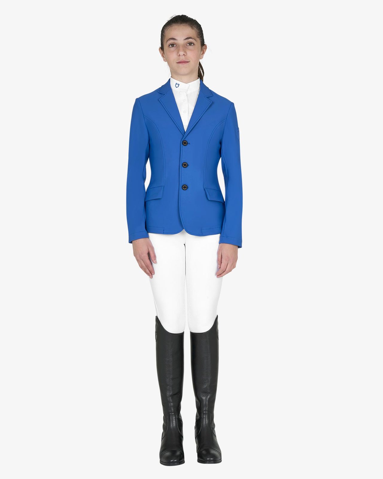 Kids' slim fit three button competition jacket