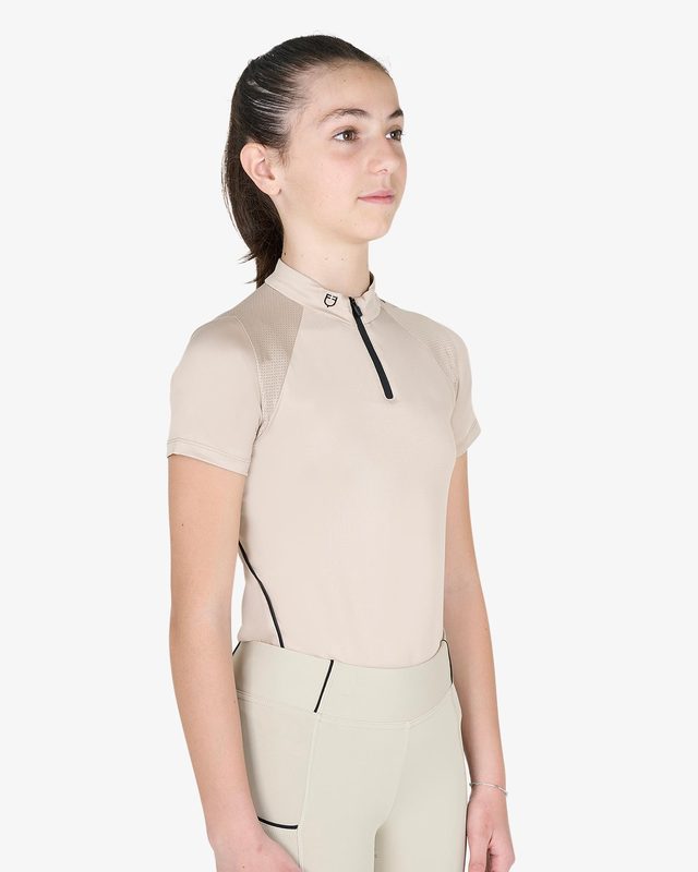 Polo bambini da allenamento slim fit in tessuto tecnico