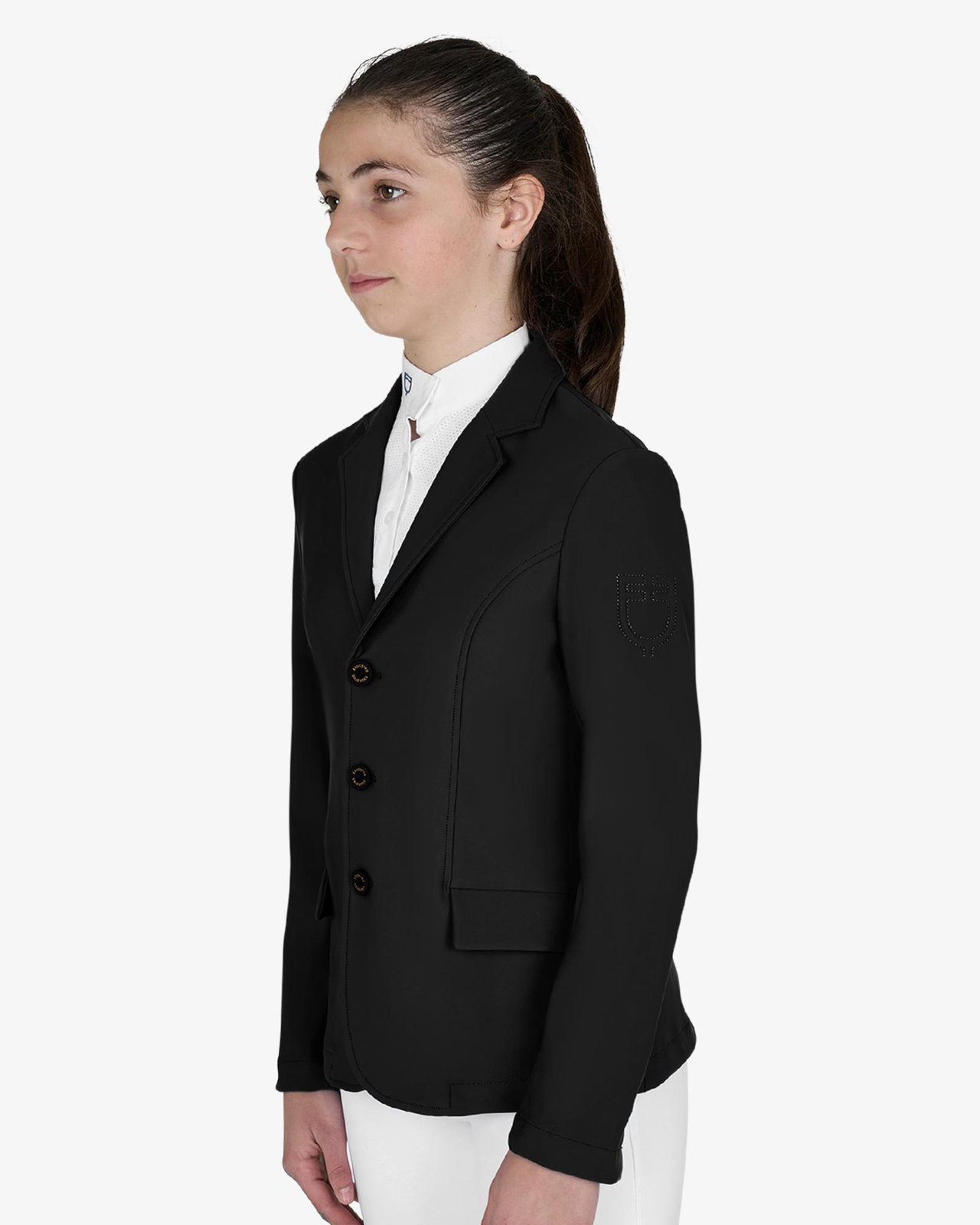 Kids' slim fit three button competition jacket
