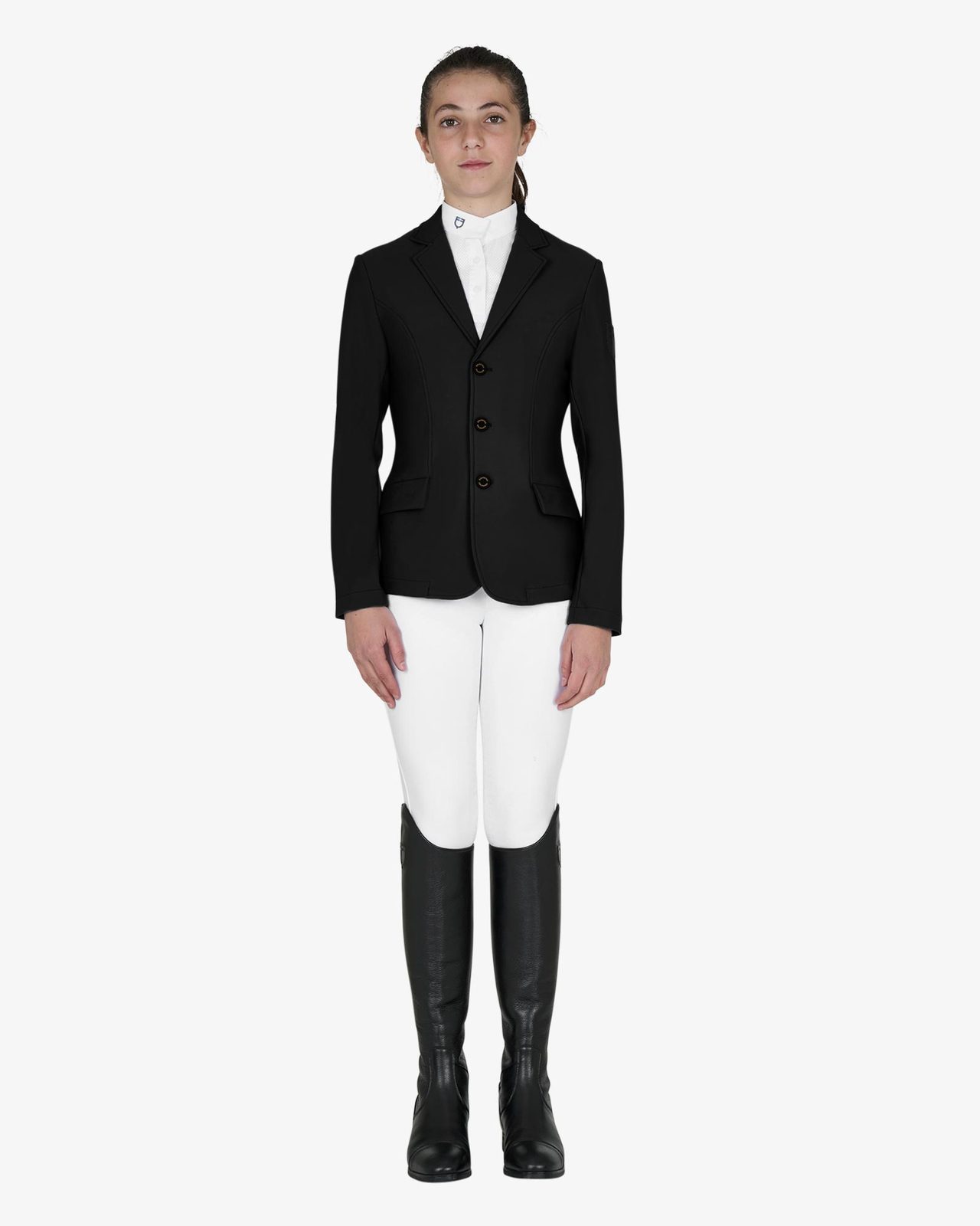 Kids' slim fit three button competition jacket