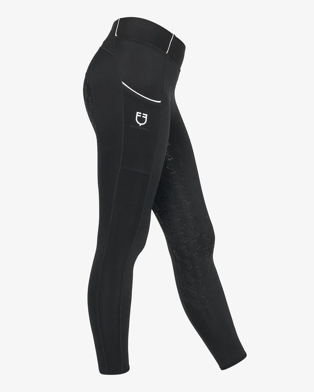 Girls' slim fit grip leggings with logo