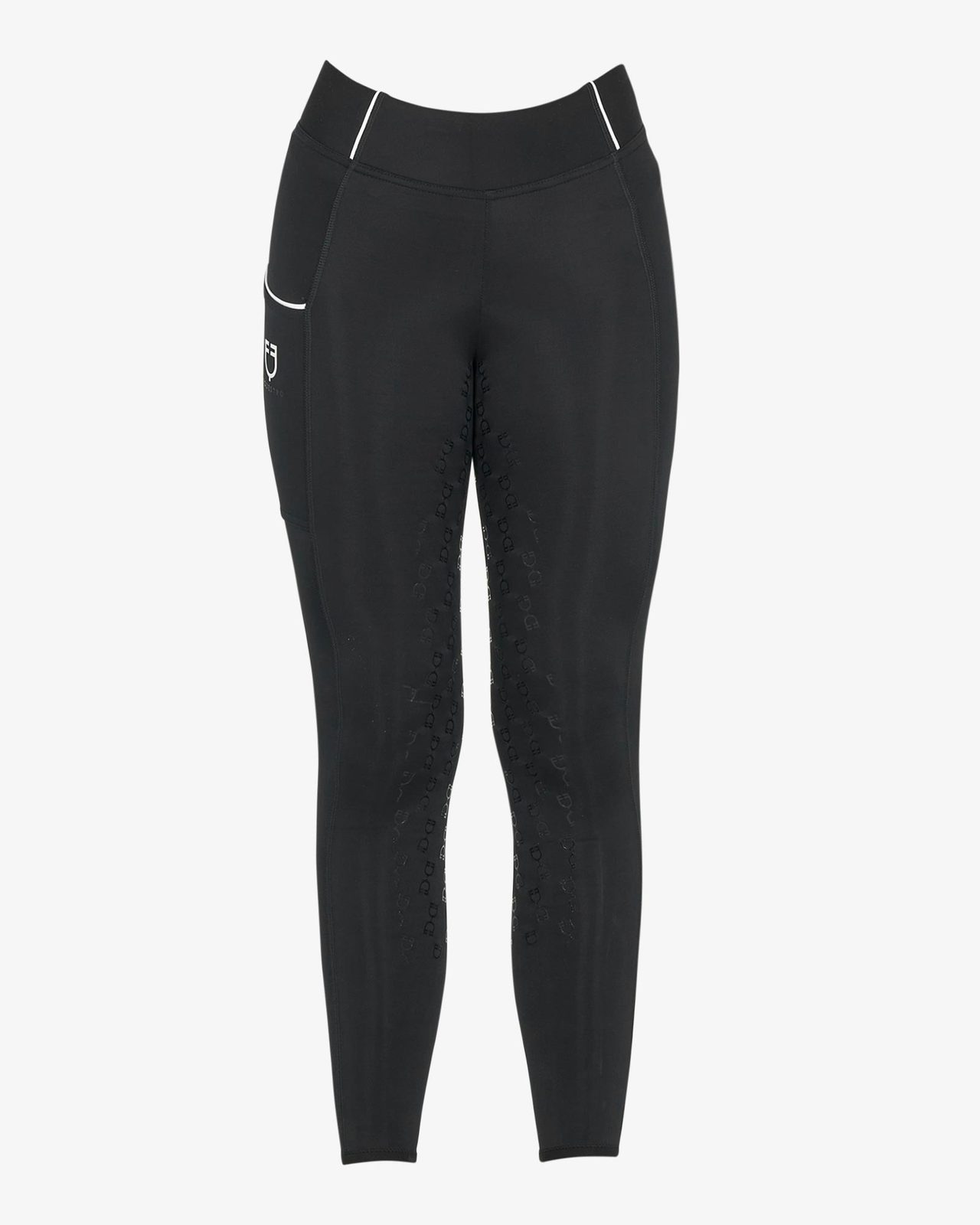Leggins bambina slim fit grip con logo