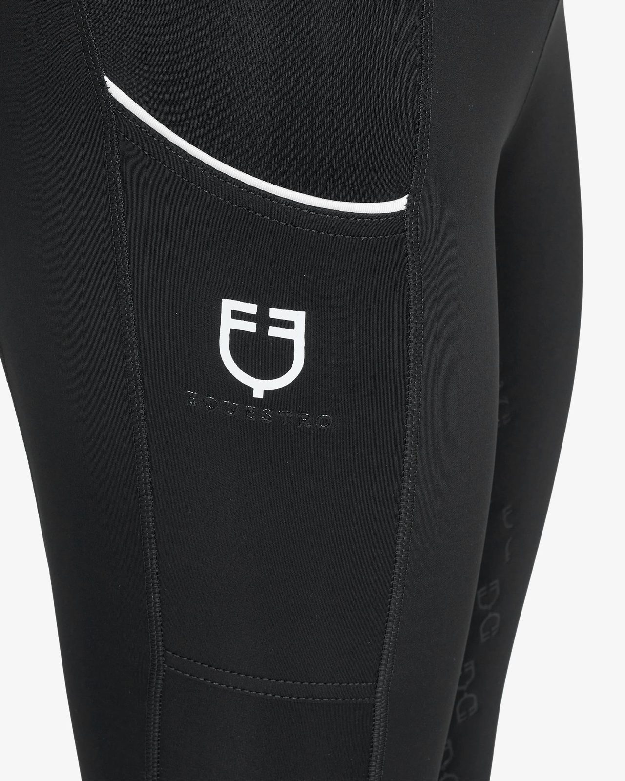 Leggins bambina slim fit grip con logo