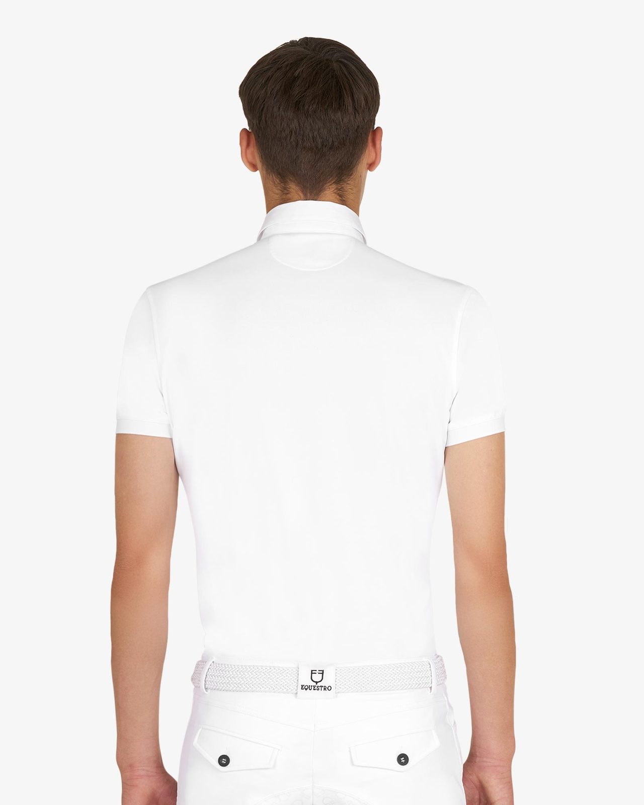 Men's competition polo shirt in breathable technical fabric