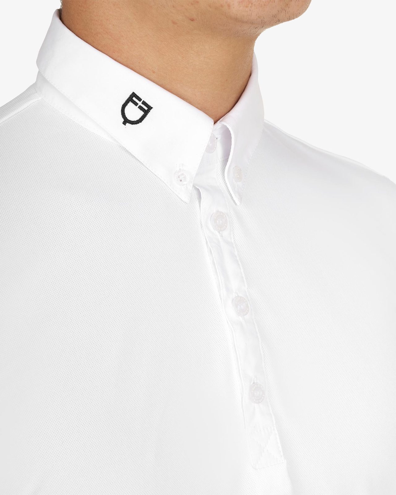 Men's competition polo shirt in breathable technical fabric