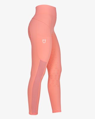 Leggings donna slim fit inserti micro mesh